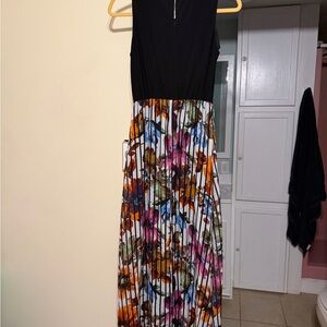 Danny & Nicole Black and Multicolor Floral Maxi Dress